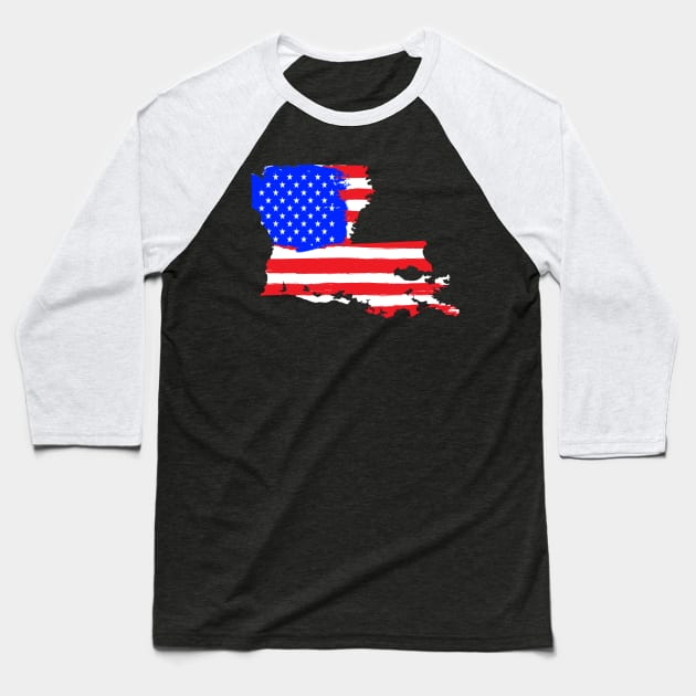 USA Louisiana Baseball T-Shirt by Gsweathers